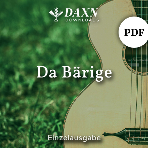 Da Bärige – Gitarre – PDF Noten